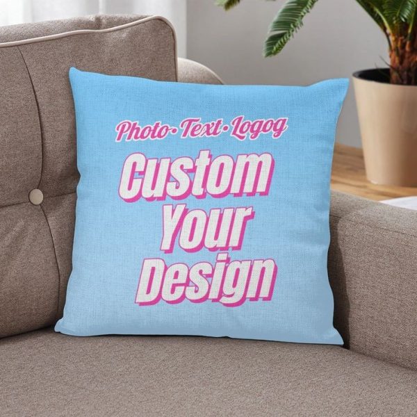 Customized Light Blue Pillow