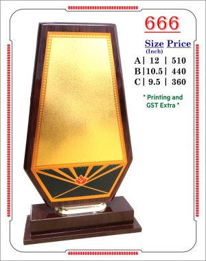 VR-666 Wooden Trophy