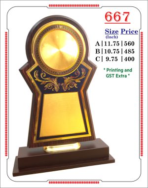 VR-667 Wooden Trophy