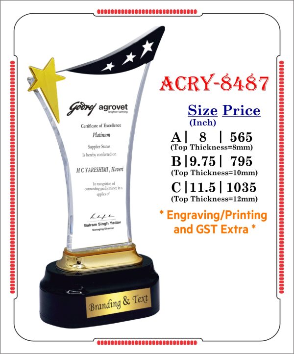 ACRY-8487 Acrylic Trophy