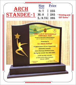 VR-ARCH STANDEE-1 Wooden Trophy