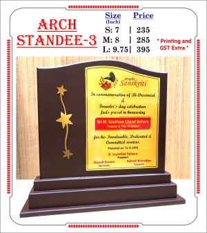 VR-ARCH STANDEE-3 Wooden Trophy