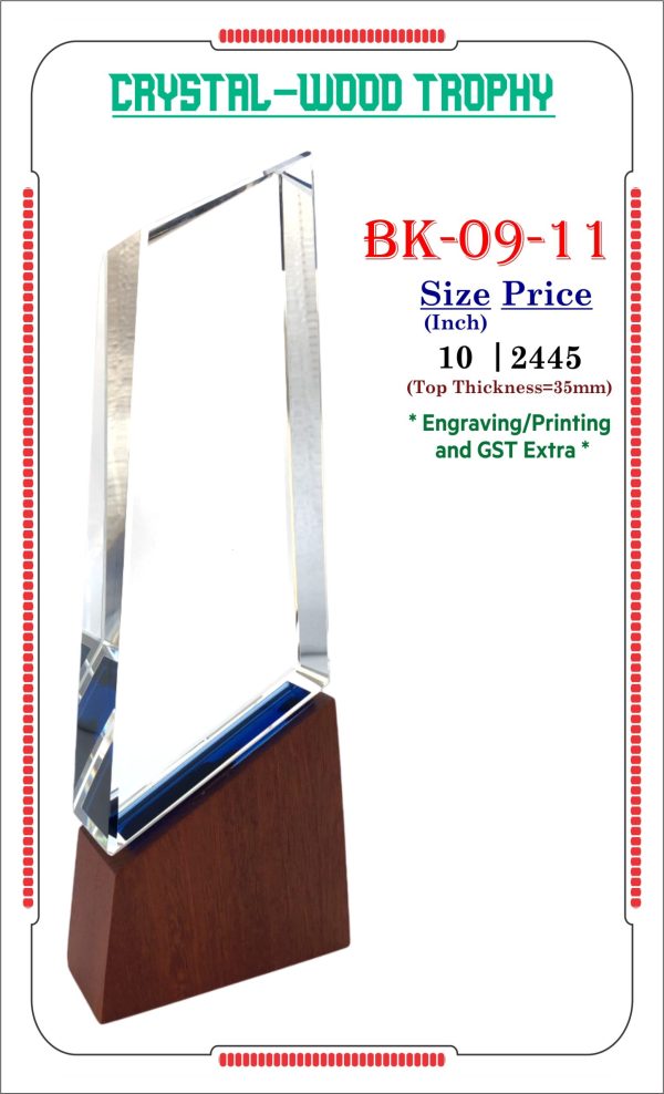 BK-09-11 Crystal Wood Trophy