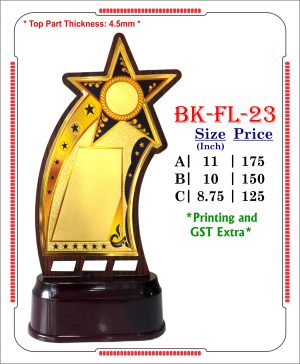 VR-BK-FL-23 Wooden Trophy