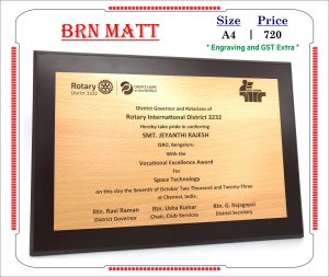 VR-BRN MATT Wooden Trophy