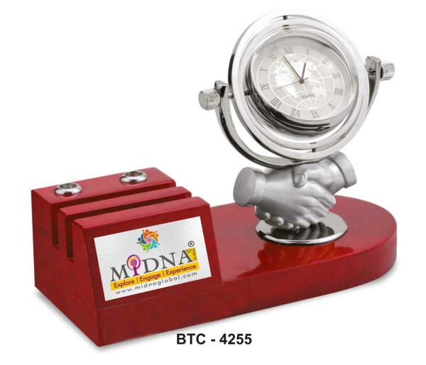 BTC-4255 Hand Shake With Rotating Clock