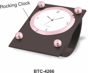 BTC-4266 Rose Gold Rocking Desk Clock