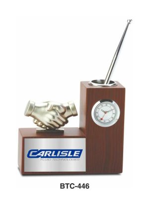 BTC-446 Silver Handshake Pen Stand