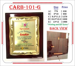VR-CARB-101-G Wooden Trophy