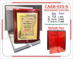 VR-CARB-623-G Wooden Trophy