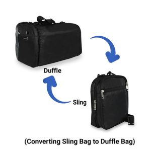 EK-KL-SL-DUF-BG Killer Black & Grey Folding Duffle Bag