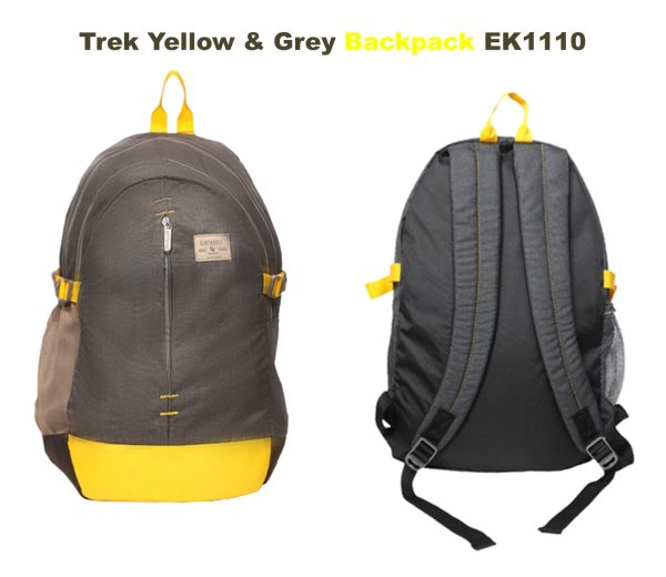 EK1110 Trek Yellow & Grey Backpack