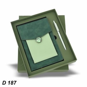 X-D187 Folder Notebook Pen - Green