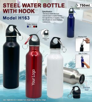 H163 Steel Water Bottle - 750ml