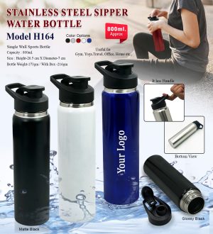 H164 Steel Water Bottle - 800ml