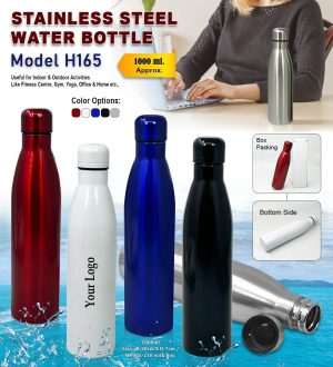 H165 Steel Water Bottle - 1000ml