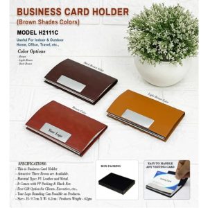 Business Card Holder-Brown