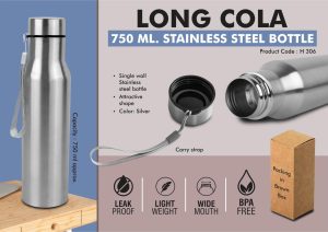 H306 Steel Water Bottle - 750ML