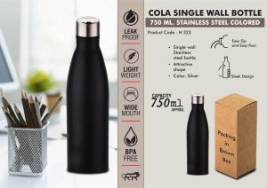 H323 Steel Water Bottle Coloured - 750ML
