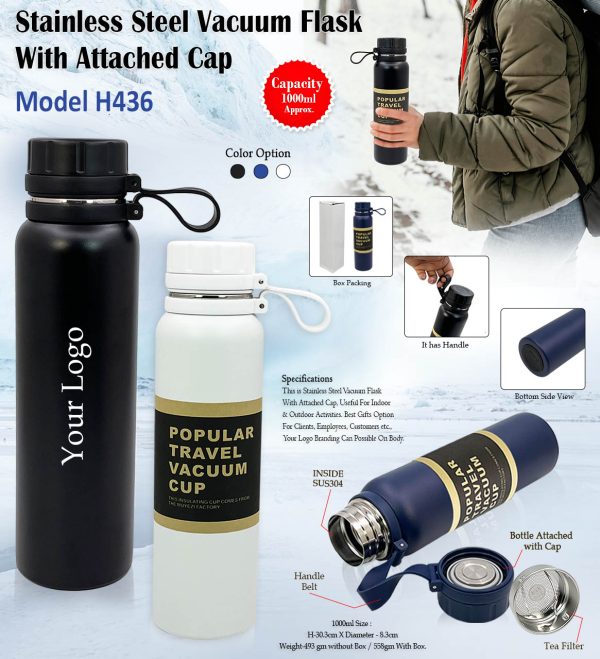 H436-1000-PO Sports Vacuum Flask 1000ML