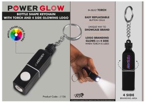 J136 Powerglow Bottle Key Chain