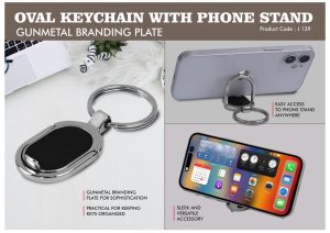 J139 Oval Key Chain with Pen Stand