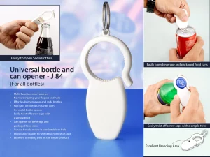 J84  Universal bottle and can opener: For all bottles