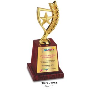 JI-2213 Metal Feather Star Trophy
