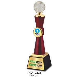 JI-2222 Crystal Golf Ball Award
