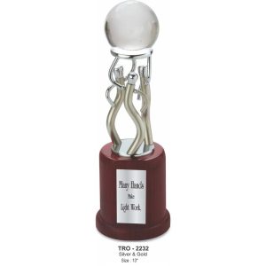 JI-2232 Team Work Globe Gold Trophy