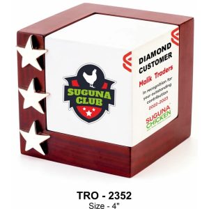 JI-2352 Square Wooden Trophy