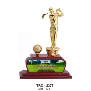 JI-2377 Big Metal Golf Man Trophy