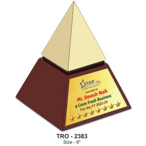 JI-2383 Pyramid Metal Trophy