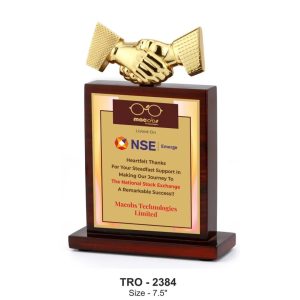 JI-2384 Handshake Metal Trophy