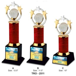 JI-2511 3 Star With World Globe Trophy