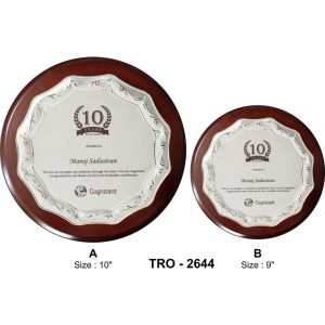 JI-2644 Round Silver Plaque