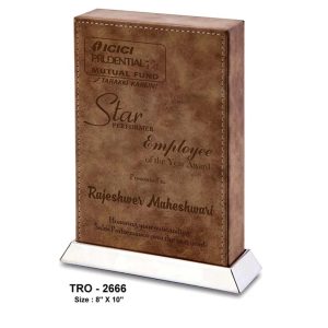 JI-2666 Rectangle Leather Plaque