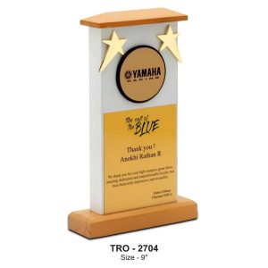 JI-2704 Wooden Trophy With Star