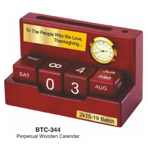 Wooden Block Petpetual Calendar