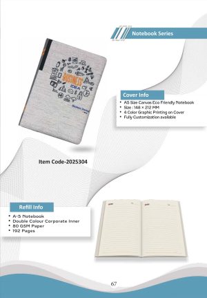 Z-2025304 A5 Canvas Eco Notebook
