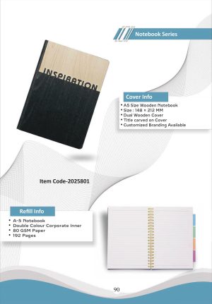 Z-2025801 A5 Wooden Notebook