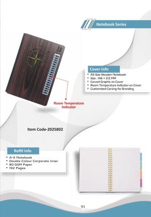 Z-2025802 A5 Wooden Notebook