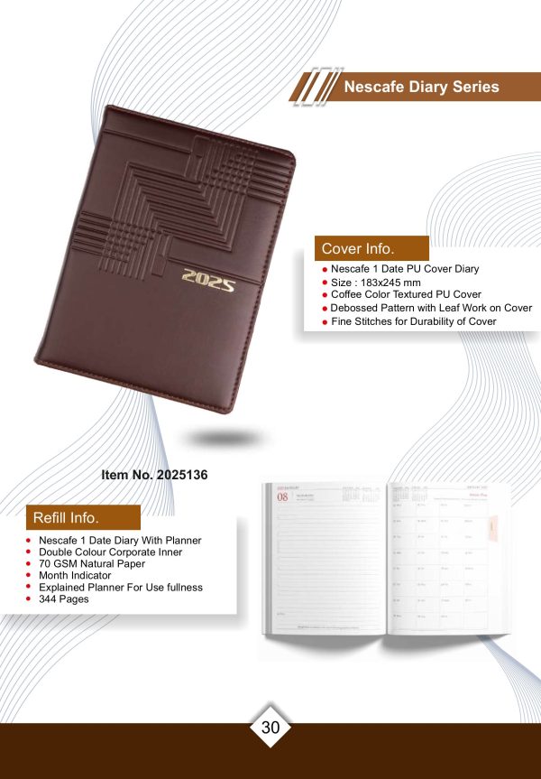 JN-2025136  PU Cover Diary