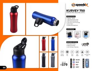 SPDX Kurvery Steel Water Bottle - 750 ML