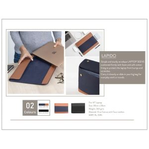 OB-Lapido Laptop Sleeve - Canvas with Faux Leather