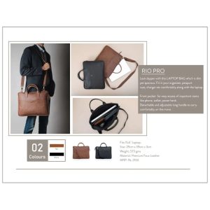 OB-Rio Pro Laptop Bag - Premium Faux Leather