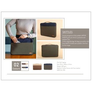 OB-Skittles Laptop Sleeve - Cotton Canvas with Faux Leather