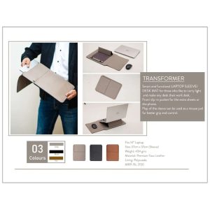 OB-Transformer Laptop Sleeve - Premium Faux Leather