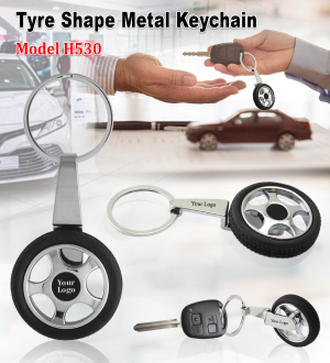 H530 Tyre Shapre Metal Keychain