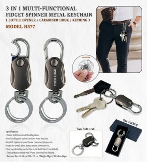 H577 Fidget Spinner Metal Keychain